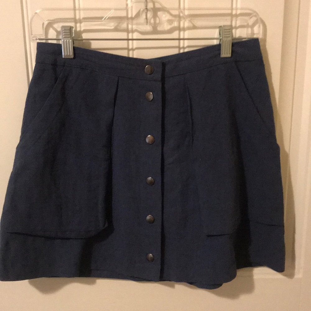 Blue button up skirt